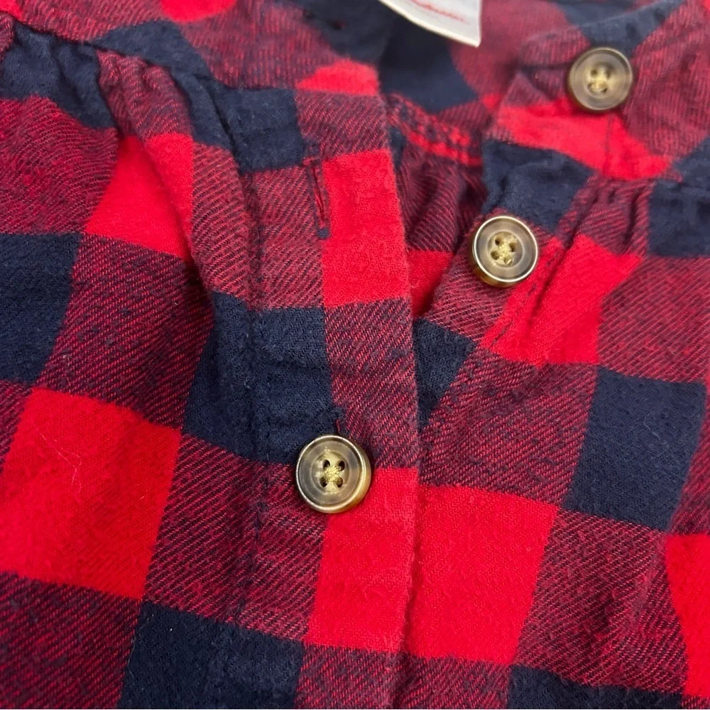 Hanna Andersson Red Navy Plaid Dress Baby 12–18M